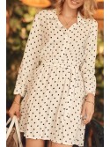 Delicate white polka dot dress 5014 - Online store - Boutique